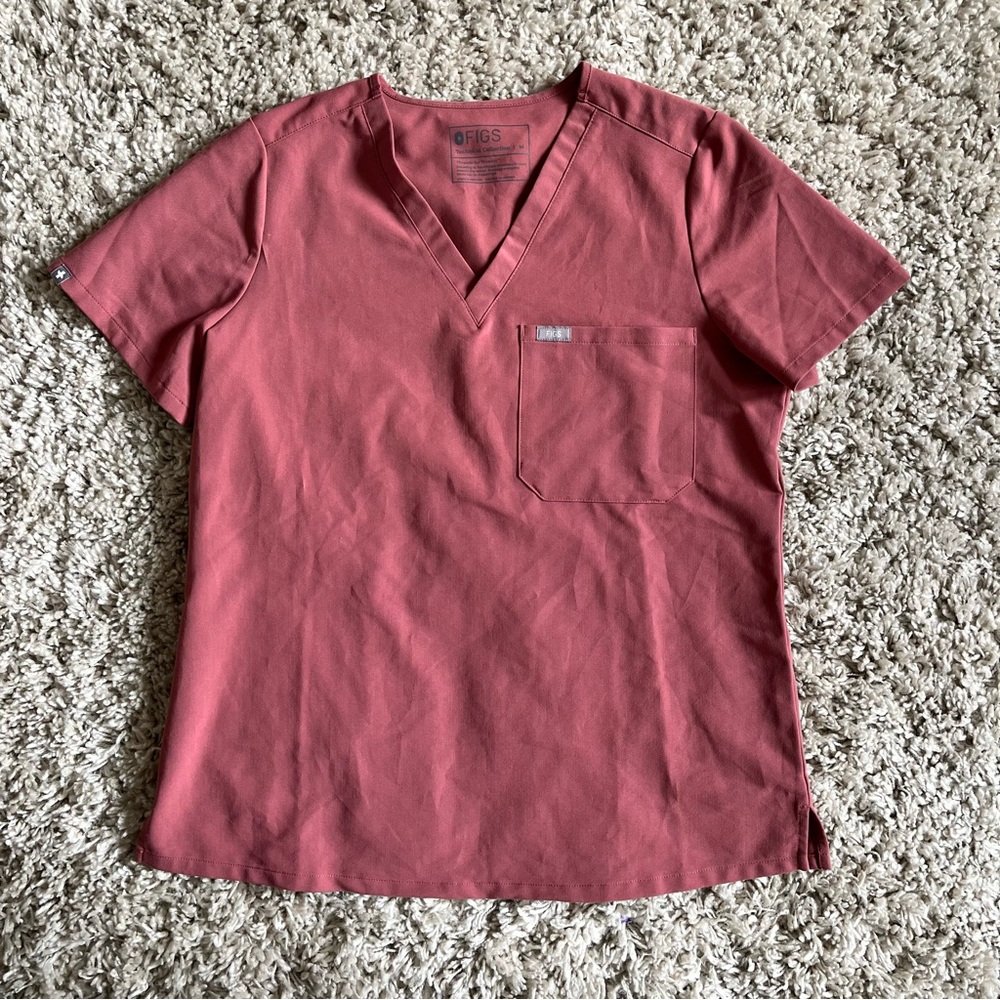 FIGS Mauve Catarina Scrub Top Medium